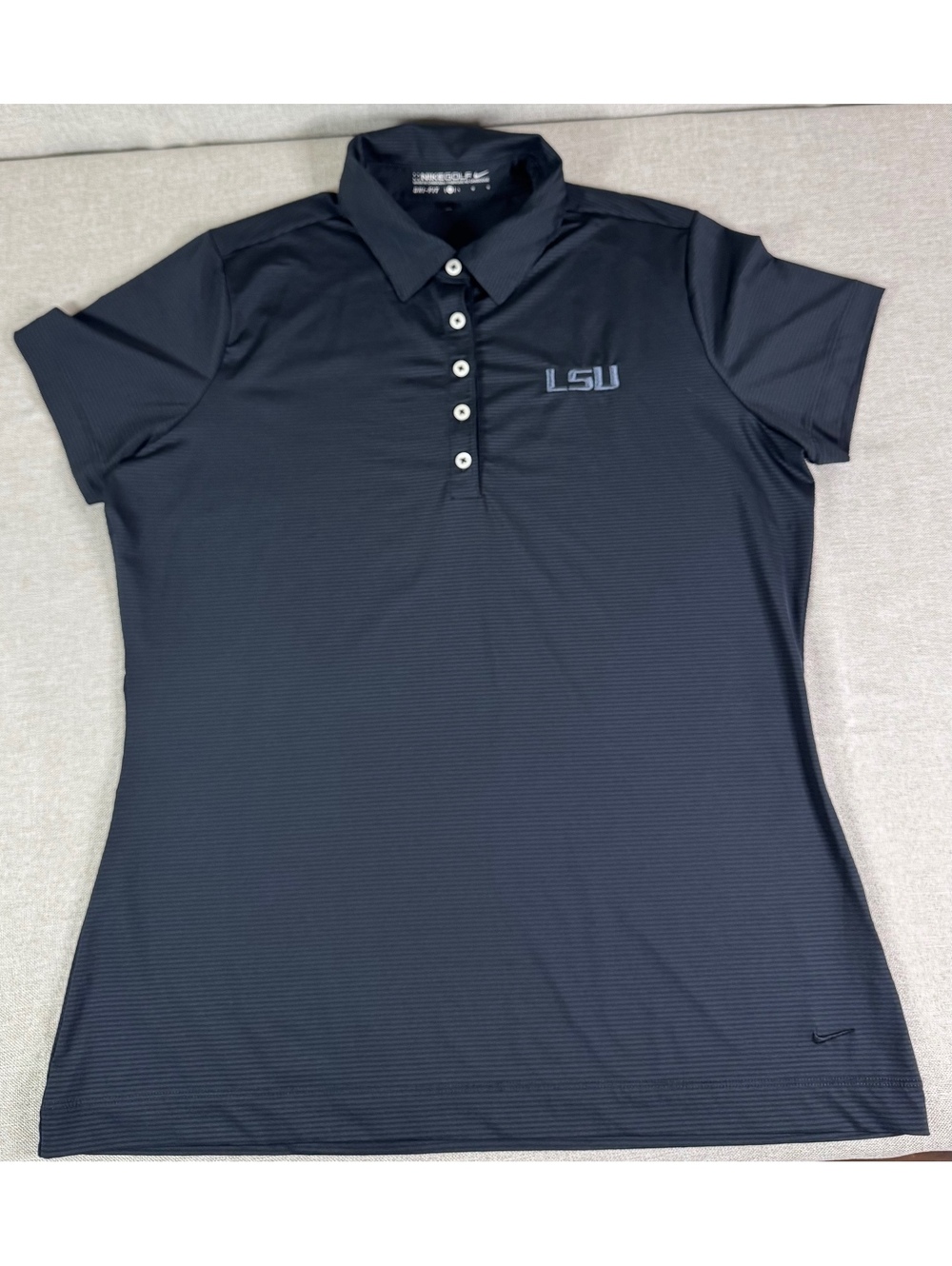 Nike Golf LSU Dri-FIT Women's Black Polo Shirt Size Large